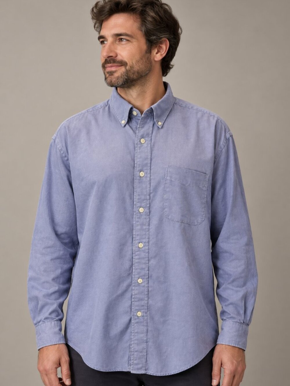 L.L.Bean Men’s Blue Oxford Button Down Shirt 16.5-32 Cotton Blend Preppy Style